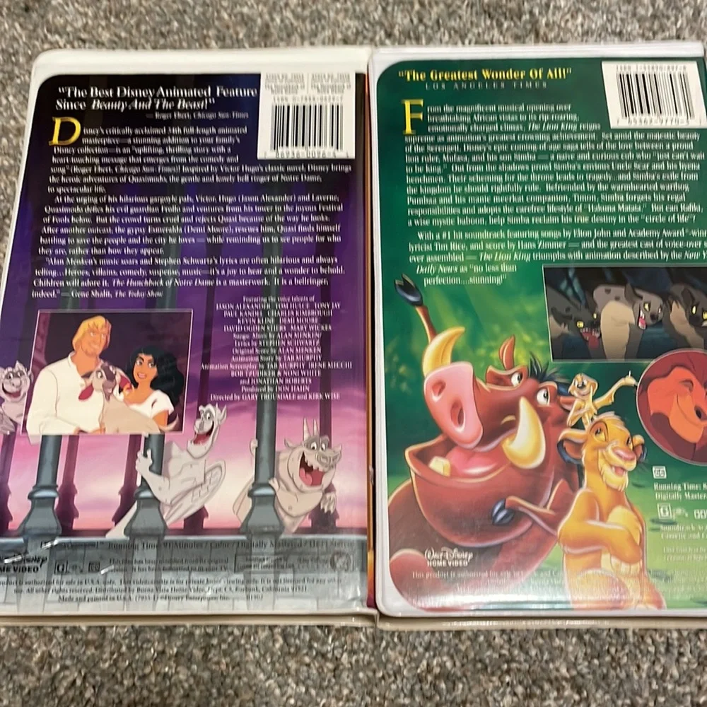 Disney VHS Tapes